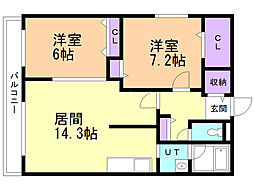 間取図画像 2LDK