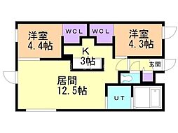間取図画像 2LDK