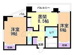 三和・マンション 2DKの間取図画像