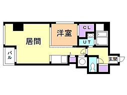 シャルム大通東 1LDKの間取図画像