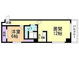 カサパラシオン植物園 1LDKの間取図画像