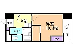 D'sVARIE札幌レジデンス 1Kの間取図画像