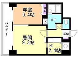ライラックコート円山大通 1LDKの間取図画像