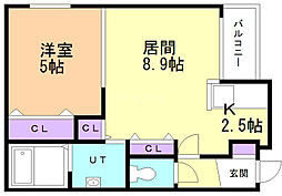 グランフェリシアS24 1LDKの間取図画像