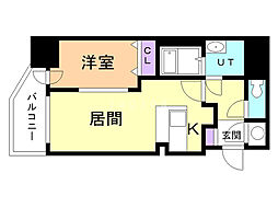 アルファタワー札幌南4条 1LDKの間取図画像