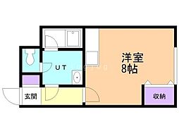 サンハイツ ワンルームの間取図画像