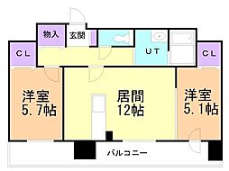 ASMACIMAISON札幌大通東 2LDKの間取図画像