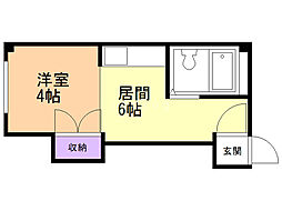 ノースヴィレッヂ 1DKの間取図画像
