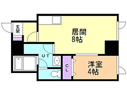 カーサベルタ 1DKの間取図画像