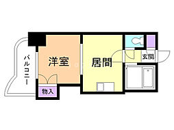 ハイツ南3条 1DKの間取図画像