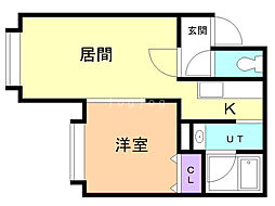 サンテミリオン 1LDKの間取図画像