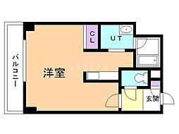 クワイシャノン円山表参道 1Kの間取図画像