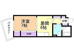 アピレ21 1DKの間取図画像