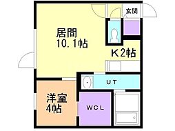 札幌市中央区南六条西22丁目マンション 1LDKの間取図画像