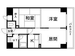 ドミ曙第二 2LDKの間取図画像