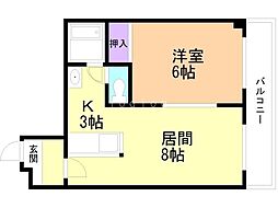 FCFarnest北円山 1LDKの間取図画像