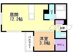 Alivis 宮の森 1LDKの間取図画像