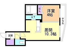 Alivis 宮の森 1LDKの間取図画像
