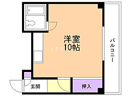 エクセレントハウス東 ワンルームの間取図画像