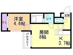 フェアモントテラス 1LDKの間取図画像