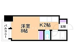 アン・セリジェ弐番館 1Kの間取図画像