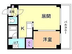 セントポーリア七番館 1LDKの間取図画像