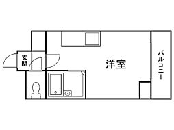 スカイハイツ ワンルームの間取図画像