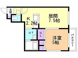 ル・ファール円山 1LDKの間取図画像