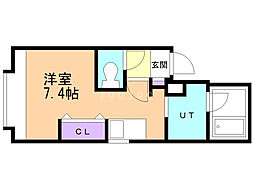 CremBld. 1Kの間取図画像