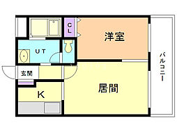 シティテラス南5条 1LDKの間取図画像