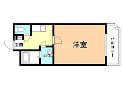 エクセル516 1Kの間取図画像