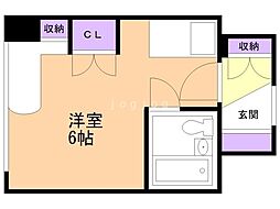 CASAFORTE ワンルームの間取図画像