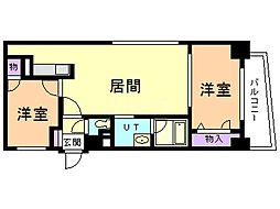 ビッグパレス中島公園リバーサイドB棟 2LDKの間取図画像