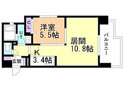 RESIDIAKITA-SANJO 1LDKの間取図画像