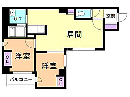 プロヴィデンス宮の森 2LDKの間取図画像