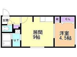 ASTERHOROHIRA 1LDKの間取図画像