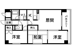 ベルサエレンシア 3LDKの間取図画像