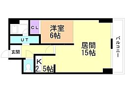 メゾン21 1LDKの間取図画像