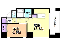 ビッグタワー大通公園 1LDKの間取図画像