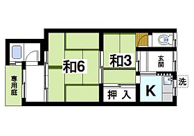 奈良県奈良市六条1丁目（賃貸テラスハウス2K・1階・26.40㎡） その2