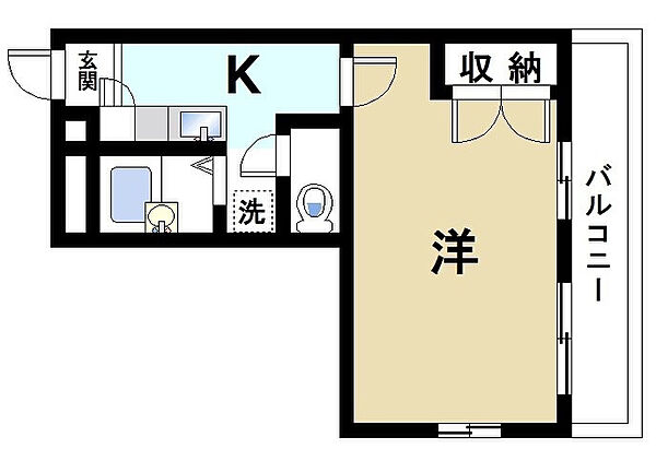 奈良県大和郡山市小泉町(賃貸アパート1K・2階・24.84㎡)の写真 その2