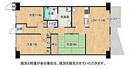 アドリーム交野東棟 3LDKの間取図画像