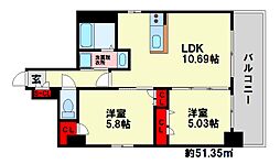 間取図画像 2LDK
