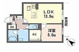 メゾン パルク 清水 1LDKの間取図画像