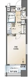 エンクレスト天神東2 1Kの間取図画像