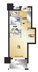 アクタス天神アネックス2 1Kの間取図画像