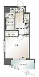 エンクレスト赤坂 1Kの間取図画像