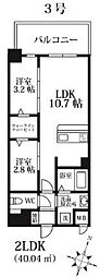 MODERNPALAZZOけやき通り 2LDKの間取図画像