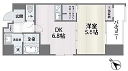 アブニール舞鶴2 1DKの間取図画像