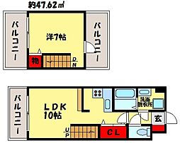 ピュアドーム日赤アベニュー 1LDKの間取図画像